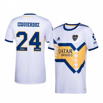 Carlos Izquierdoz Boca Juniors 2020-21 White Away Official Jersey Men's