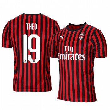 Theo Hernandez AC Milan 19-20 Red Black Home Official Jersey Men's