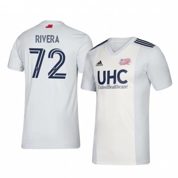 Damian Rivera New England Revolution 2020-21 Away Men's White Short Sleeve Jersey