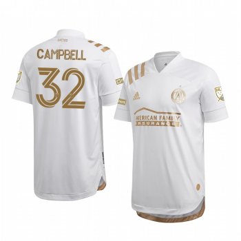 George Campbell Atlanta United White 2020 Kings Men's Authentic Short Sleeve Jersey