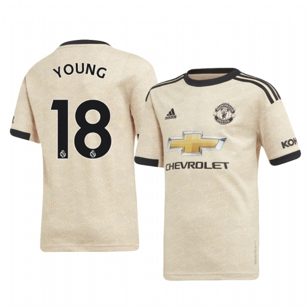 Youth Ashley Young Manchester United Away Short Sleeve Jersey 19-20