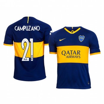 Boca Juniors Jorman Campuzano Men's 19-20 Home Replica Short Sleeve Jersey