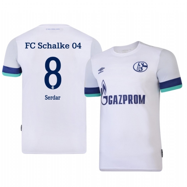 Youth Schalke 04 Suat Serdar White Away Jersey 19-20