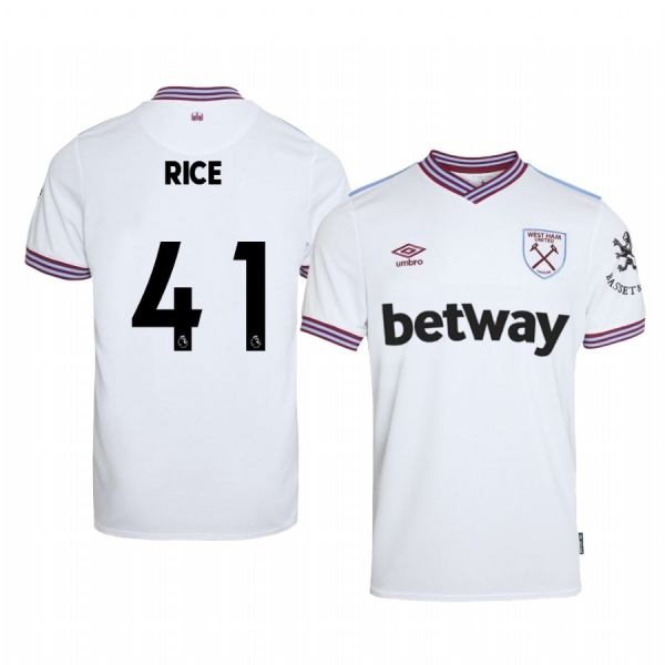 Declan Rice West Ham United Away Men's Short Sleeve Jersey 19-20