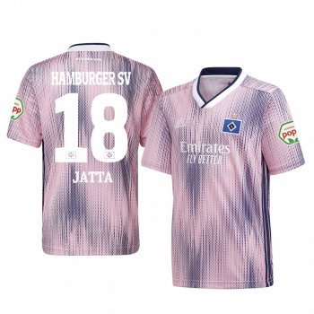 Hamburger SV Bakery Jatta 19-20 Away Men's Pink Short Sleeve Jersey