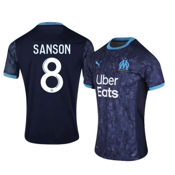 Olympique de Marseille Morgan Sanson Men's 2020-21 Away Jersey