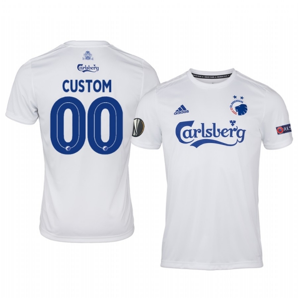 FC Copenhagen Custom Men's 19-20 Home Replica Short Sleeve Jersey