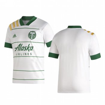 Youth Portland Timbers White Secondary Short Sleeve Jersey 2020