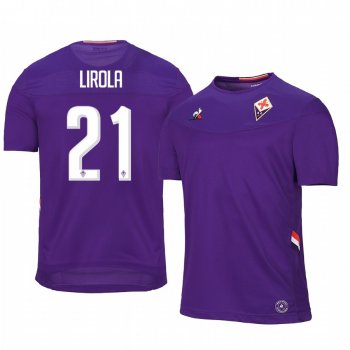 Fiorentina Pol Lirola 19-20 Home Men's Short Sleeve Jersey