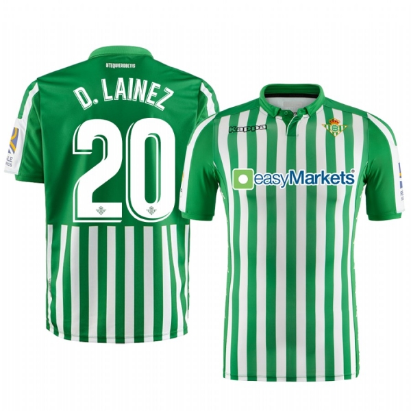 Real Betis Diego Lainez Men's Green Home Short Sleeve Jersey 19-20