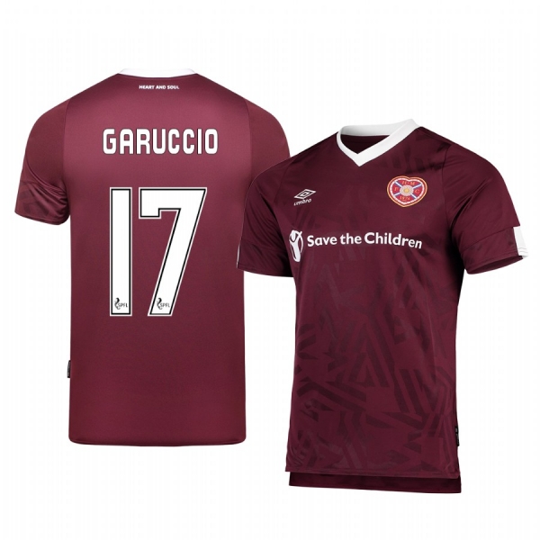 Heart of Midlothian Ben Garuccio Men's 19-20 Home Replica Short Sleeve Jersey