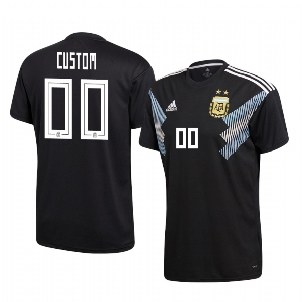 2018 World Cup Argentina Custom Men's Away Official Jersey