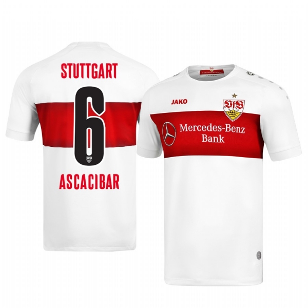 VfB Stuttgart Santiago Ascacibar Men's 19-20 Home Replica Short Sleeve Jersey