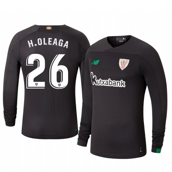 Hodei Oleaga Athletic Bilbao 19-20 Black Goalkeeper Replica Jersey Men's