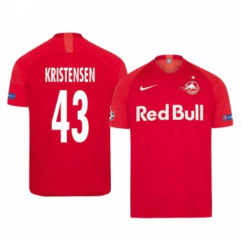 Rasmus Nissen Kristensen Red Bull Salzburg European Home Red Short Sleeve Jersey