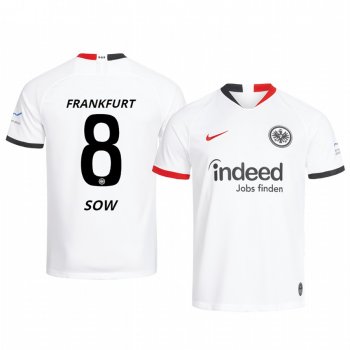 Eintracht Frankfurt Djibril Sow White Away Jersey 19-20 Men's