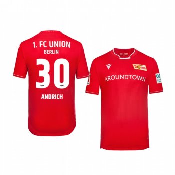 Youth Robert Andrich Union Berlin 19-20 Home Red Official Short Sleeve Jersey