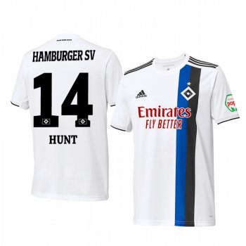 Hamburger SV Aaron Hunt 19-20 Home Men's White Short Sleeve Jersey