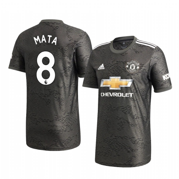 Juan Mata Manchester United 2020-21 Away Men's Black Short Sleeve Jersey