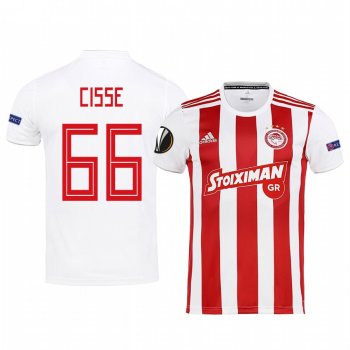 Pape Abou Cisse Olympiacos Piraeus UEFA Europa League Home Men's White Short Sleeve Jersey