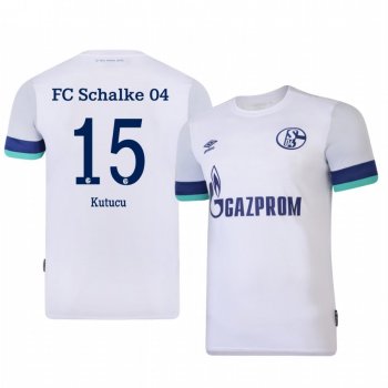 Youth Schalke 04 Ahmed Kutucu White Away Jersey 19-20