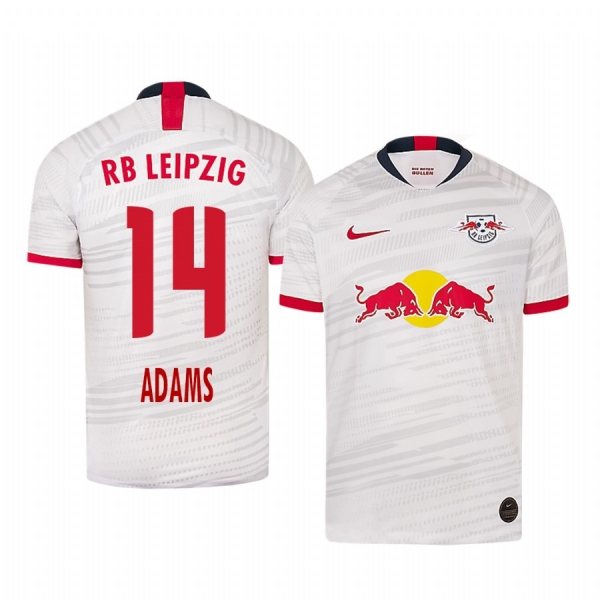 RB Leipzig Tyler Adams 19-20 Home Men's White Short Sleeve Jersey