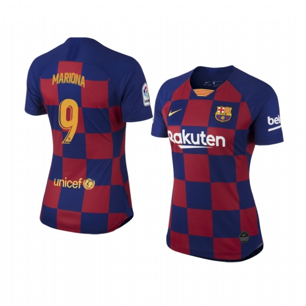 Women's Mariona Caldentey Barcelona Home Jersey 19-20