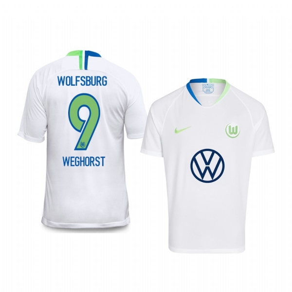 Youth VfL Wolfsburg Wout Weghorst White Event Short Sleeve Jersey 19-20