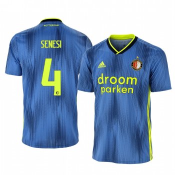 Marcos Senesi Feyenoord 19-20 Away Men's Blue Official Short Sleeve Jersey