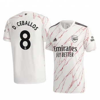 Dani Ceballos Arsenal 2020-21 Away Men's White Short Sleeve Jersey