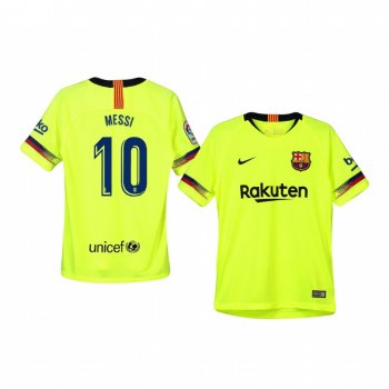 Youth Barcelona Lionel Messi Away Short Sleeve Jersey 18-19