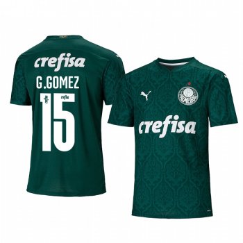 SE Palmeiras Gustavo Gomez Men's Green Home Short Sleeve Jersey 2020-21