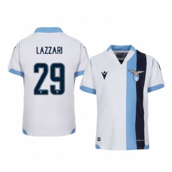 Youth Manuel Lazzari Lazio 19-20 Away White Short Sleeve Jersey