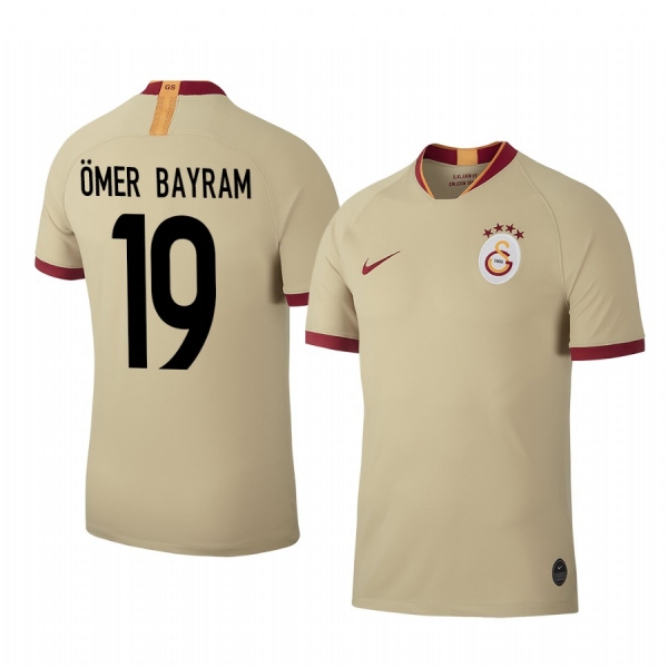 Omer Bayram Galatasaray 19-20 Khaki Away Men's Short Sleeve Jersey