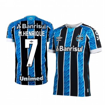 Gremio Matheus Henrique 2020-21 Home Men's Blue Short Sleeve Jersey