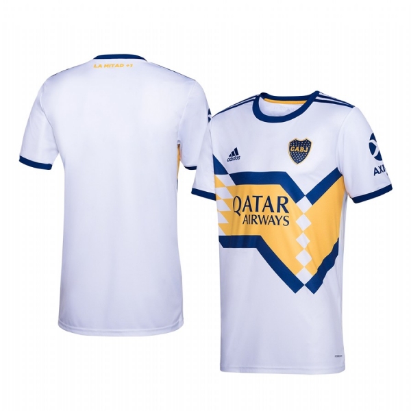 Youth Boca Juniors White Away Short Sleeve Jersey 19-20