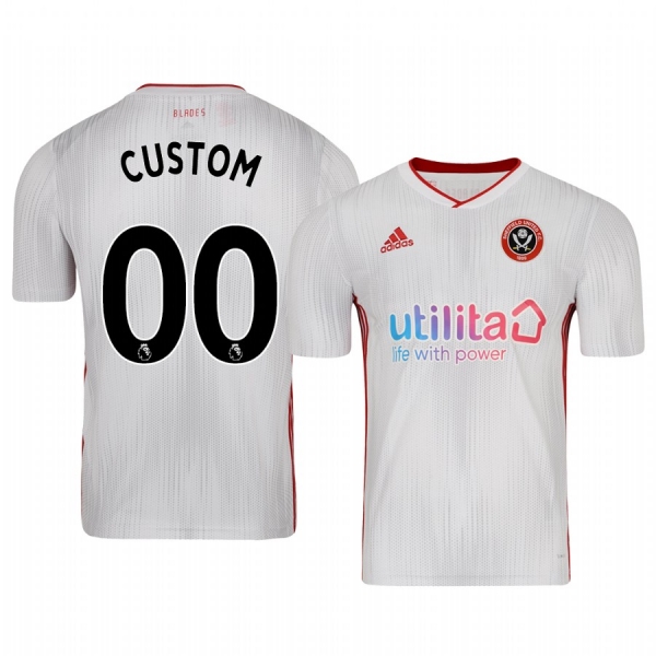 Youth Custom Sheffield United 19-20 Away Youth White Short Sleeve Jersey