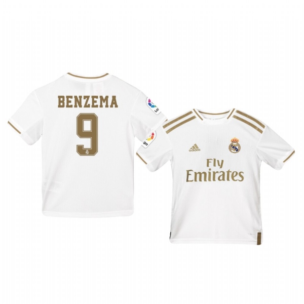 Youth Karim Benzema Real Madrid 19-20 Home Jersey