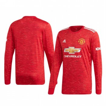 Manchester United 2020 Home Men's Red Long Sleeve Jersey