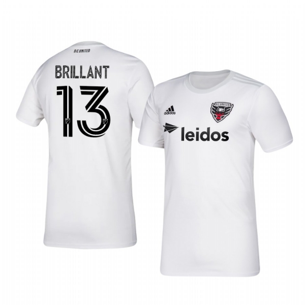 Frédéric Brillant D.C. United 2020-21 Away Men's White Short Sleeve Jersey