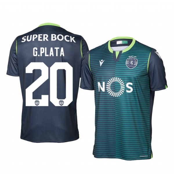 Sporting Lisbon Gonzalo Plata 19-20 Away Men's Navy Short Sleeve Jersey