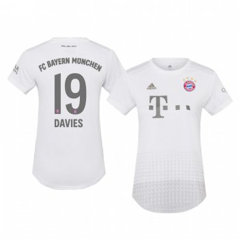 Women's Bayern Munich Alphonso Davies White Away Jersey 19-20