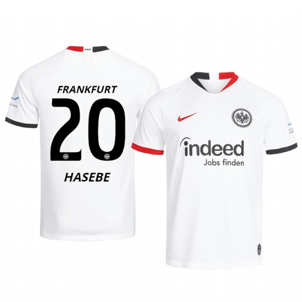 Eintracht Frankfurt Makoto Hasebe White Away Jersey 19-20 Men's