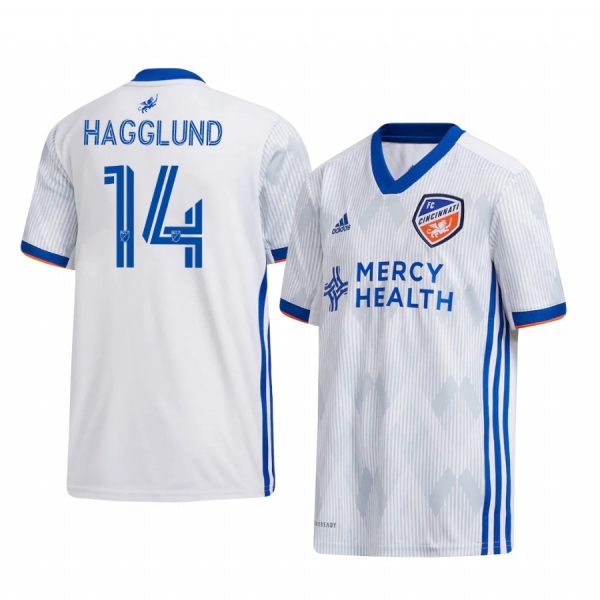 Youth Nick Hagglund FC Cincinnati 2020-21 Away White Short Sleeve Jersey