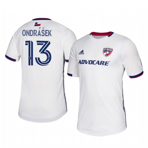 Zdeněk Ondrášek FC Dallas 2020-21 Away Men's White Short Sleeve Jersey