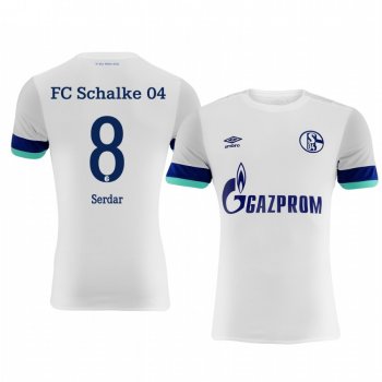 Schalke 04 Suat Serdar White Away Jersey 19-20 Men's