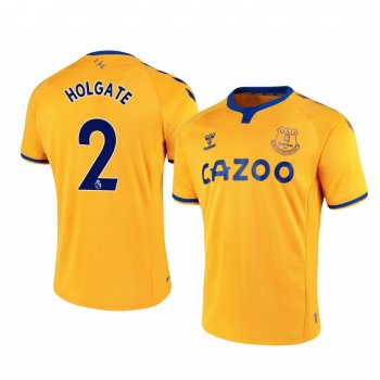 Mason Holgate Everton 2020-21 Away Men's Yellow Short Sleeve Jersey