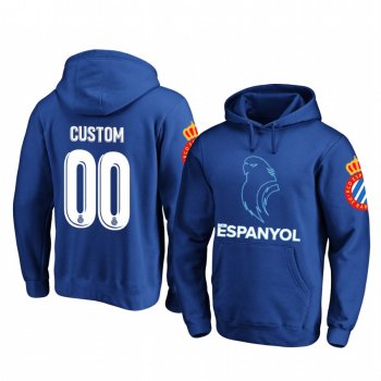 Custom RCD Espanyol Royal Team Logo Pullover Hoodie