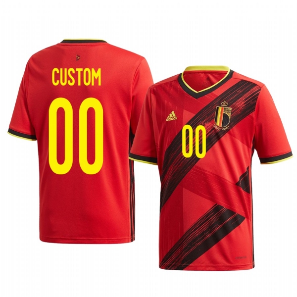 Belgium Custom Men's 2020 Home Authentic Short Sleeve Jersey