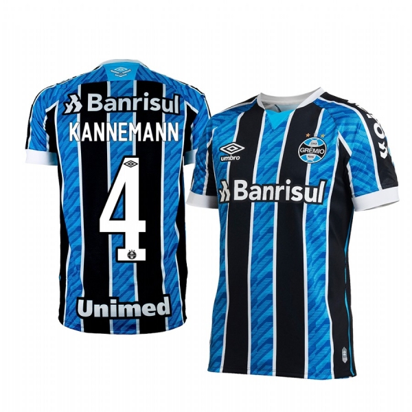 Gremio Walter Kannemann 2020-21 Home Men's Blue Short Sleeve Jersey